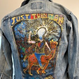 Acrylic Painted Denim Jackets and Pants